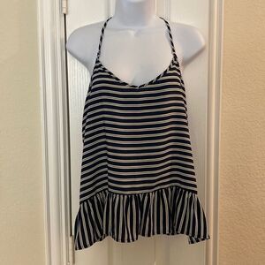 Abercrombie and Fitch Striped Peplum Top